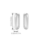 Kolczyki srebrne – minimalistyczne owalne koła