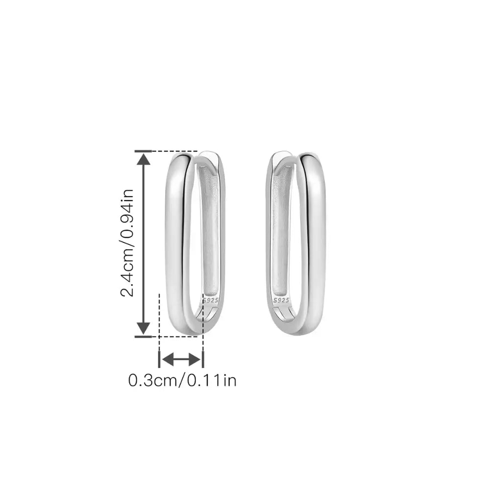 Kolczyki srebrne – minimalistyczne owalne koła