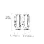 Kolczyki koła srebrne – nieregularne koła o fakturze bambusa