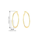 Kolczyki koła pozłacane – skręcone owalne koła ze srebra