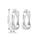 Kolczyki koła srebrne – skręcone koła