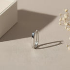 Kolczyki srebrne – minimalistyczne owalne koła