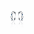 Kolczyki koła srebrne – motyw z motylkami