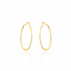 Kolczyki koła pozłacane – skręcone owalne koła ze srebra