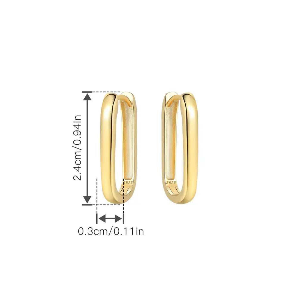 Kolczyki koła pozłacane – owalne koła ze srebra