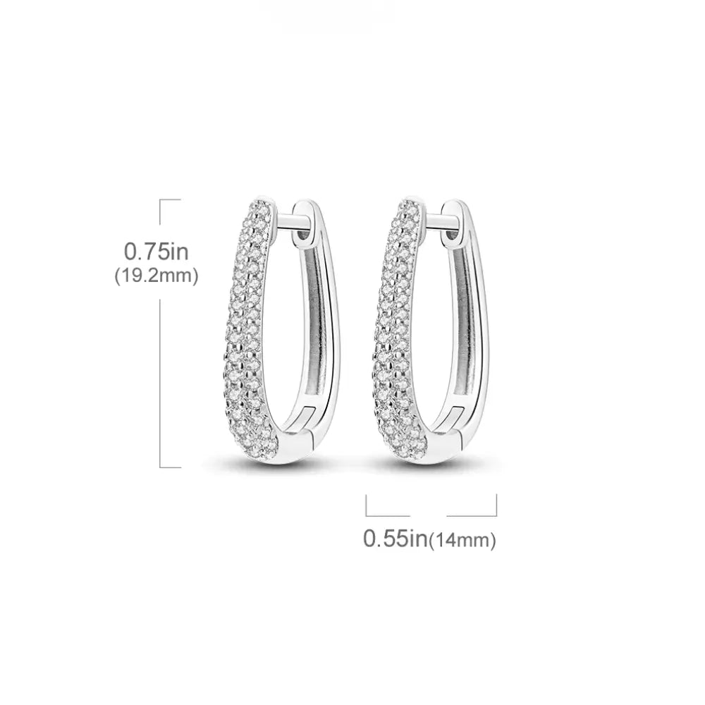 Kolczyki koła srebrne – łezki z cyrkoniami