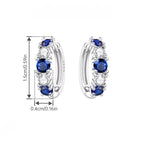 Kolczyki srebrne – niebiesko-biały gradient z cyrkoniami