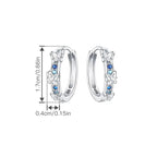 Kolczyki koła srebrne – motyw z motylkami