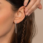 Kolczyki łańcuszkowe — srebrne ze stali nierdzewnej